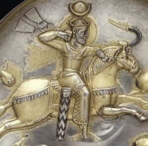 Sassanid king art